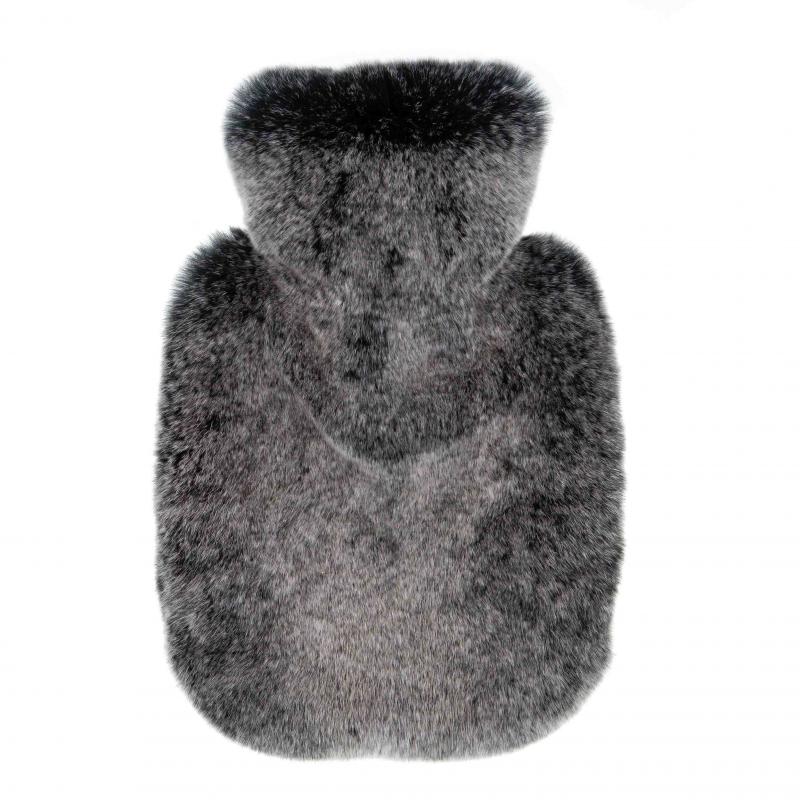 Luxury Hot Water Bottle with Rabbit Fur