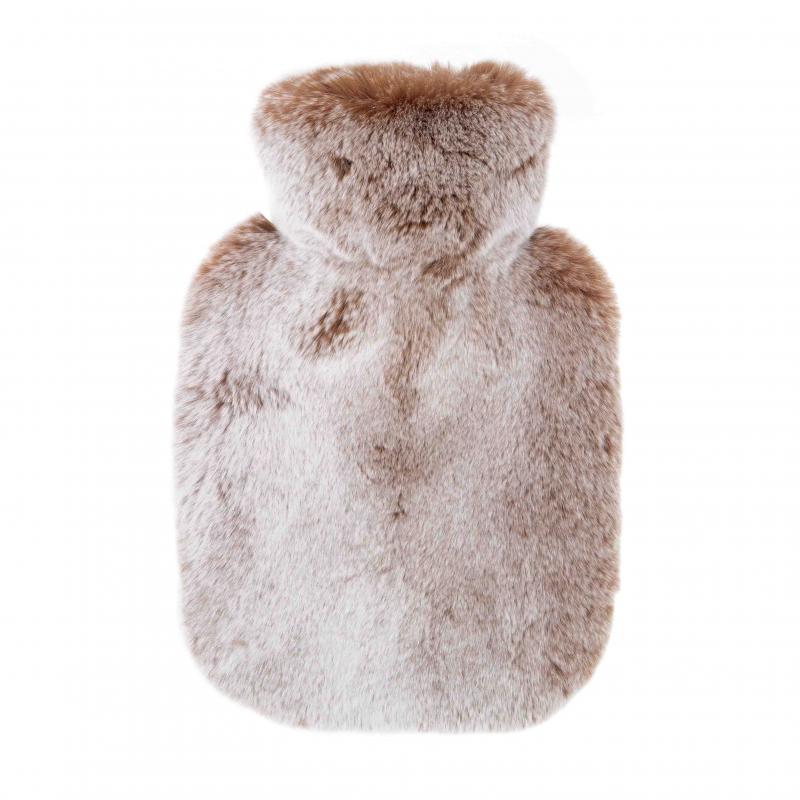 Luxury Hot Water Bottle with Rabbit Fur