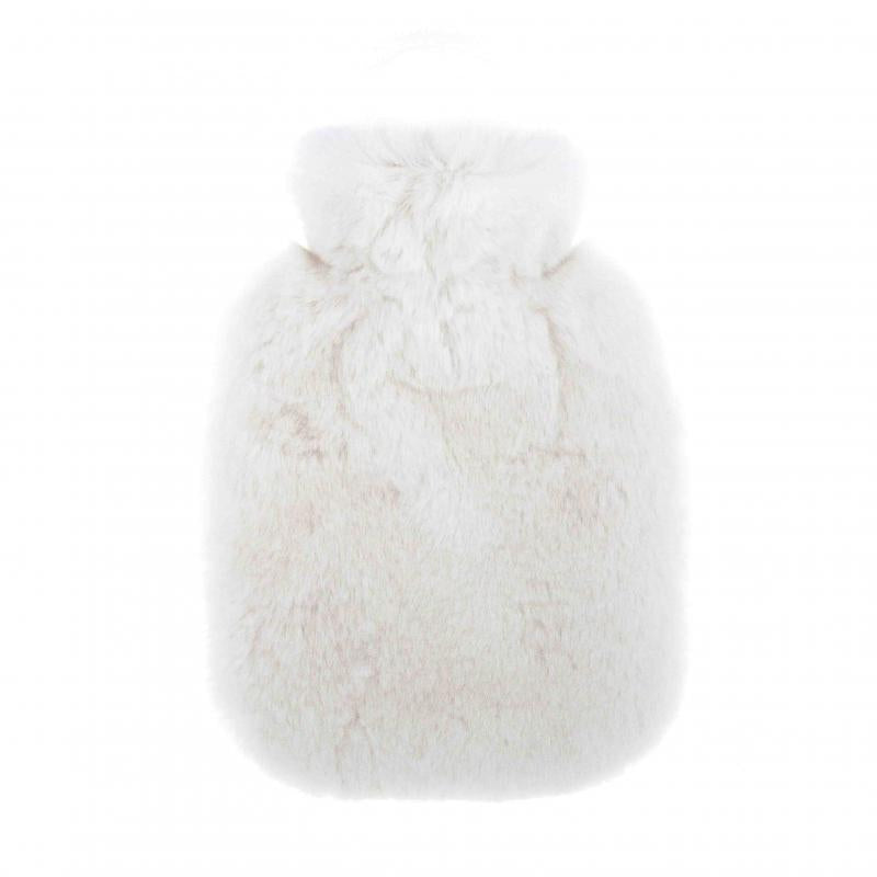 Luxury Hot Water Bottle with Rabbit Fur