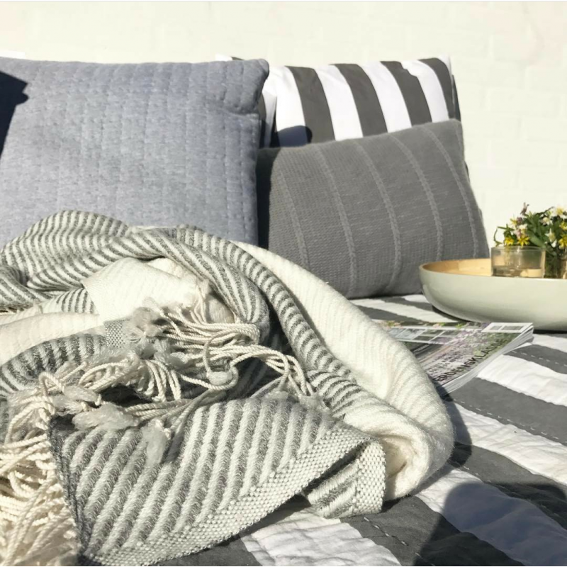 Pure Wool Throw 100% Organic- Solene plaid