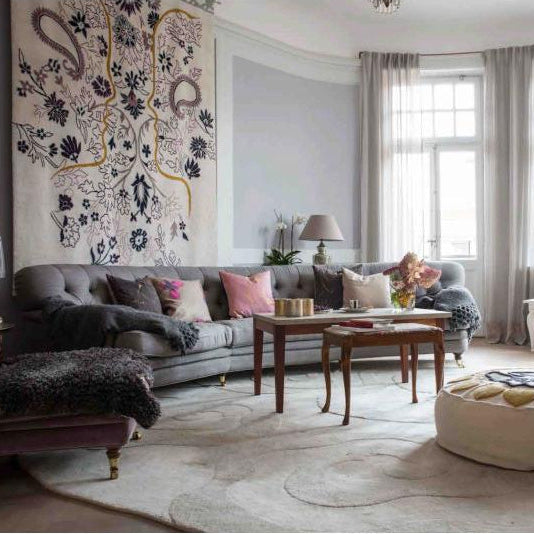 Carpet in Organic Silk and Wool - Roselines