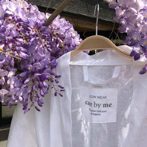 Bathrobe 100% Organic Linen and Cotton Linnea Kimono | Care by Me